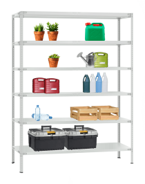 Стеллаж металлический Титан МС-900 2400x1000x500 6 полок Стеллаж металлический Титан МС-900 2400x1000x500 6 полок