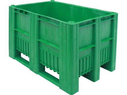 BoxPallet 1200х800х740 мм зеленый сплошной купить в Ростове-на-Дону