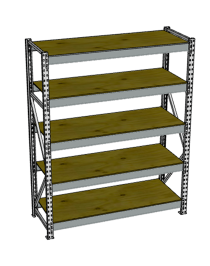 Стеллаж грузовой СГР 2000x1500x500 5 полок (фанера)