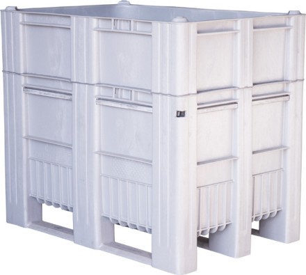 BoxPallet 1200х800х1035 сплошной, на полозьях серый купить в Ростове-на-Дону