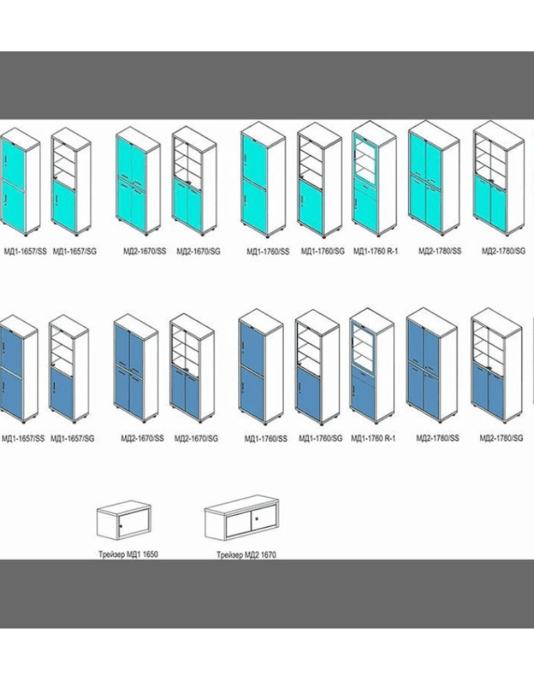 Медицинский шкаф HILFE МД 1 1760/SG купить в Ростове-на-Дону