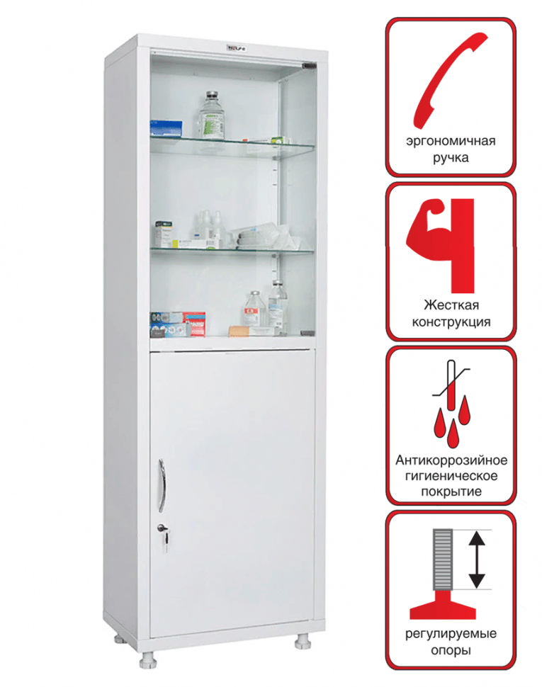 Медицинский шкаф HILFE МД 1 1760/SG купить в Ростове-на-Дону