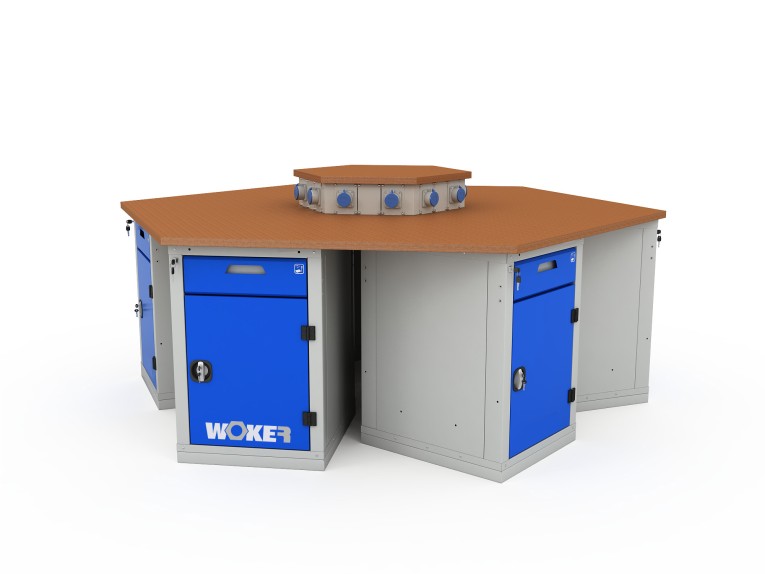 Верстак шеститумбовый WOKER PRO 6002.2500 купить в Ростове-на-Дону