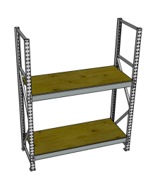 Стеллаж грузовой СГР 2500x2100x800 2 полки (фанера) Стеллаж грузовой СГР 2500x2100x800 2 полки (фанера)