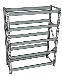 Стеллаж грузовой СГР 2500x2100x800 5 полок (без настила) Стеллаж грузовой СГР 2500x2100x800 5 полок (без настила)