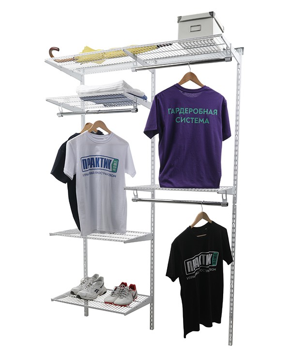 Гардеробная система Практик Home Optima G120 белая купить в Ростове-на-Дону Гардеробная система Практик Home Optima G120 белая купить в Ростове-на-Дону