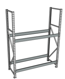 Стеллаж грузовой СГР 2500x1200x600 2 полки (без настила) Стеллаж грузовой СГР 2500x1200x600 2 полки (без настила)