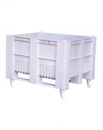 BoxPallet 1200x1000x900 мм сплошной на колесах серый