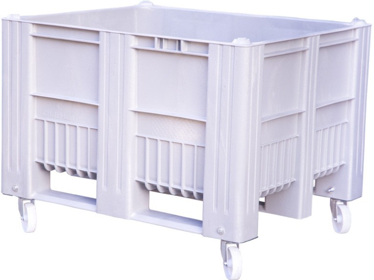 BoxPallet 1200x1000x900 мм сплошной на колесах серый купить в Ростове-на-Дону
