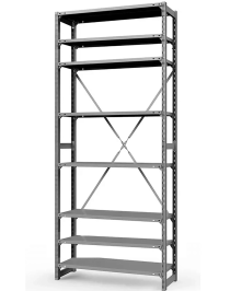 Стеллаж ТСУ 4000x1200x300 8 полок (150 кг, металл) Стеллаж ТСУ 4000x1200x300 8 полок (150 кг, металл)