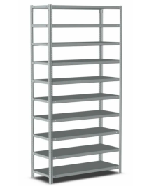 Стеллаж металлический Титан МС-500 1000х1000х500 10 полок Стеллаж металлический Титан МС-500 1000х1000х500 10 полок