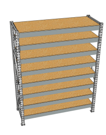 Стеллаж грузовой СГР 2500x1500x1000 8 полок (ДСП) Стеллаж грузовой СГР 2500x1500x1000 8 полок (ДСП)