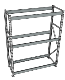 Стеллаж грузовой СГР 3000x1800x500 3 полки (без настила) Стеллаж грузовой СГР 3000x1800x500 3 полки (без настила)