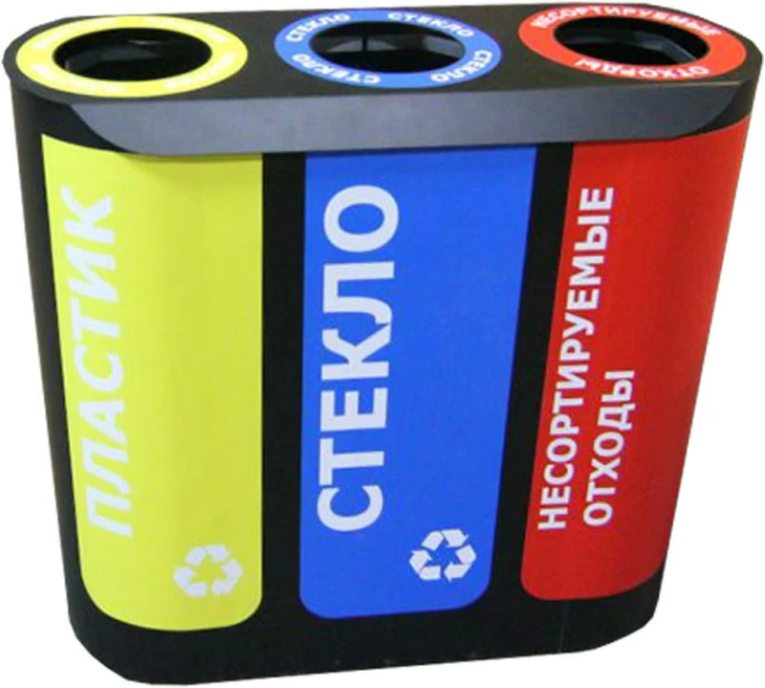 Урна для раздельного сбора мусора Альтернатива-3 с наклейками купить в Ростове-на-Дону Урна для раздельного сбора мусора Альтернатива-3 с наклейками купить в Ростове-на-Дону