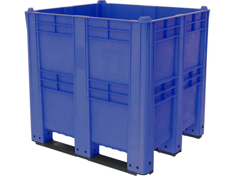 BoxPallet 1300х1150х1250 сплошной, на 3 полозьях синий купить в Ростове-на-Дону BoxPallet 1300х1150х1250 сплошной, на 3 полозьях синий купить в Ростове-на-Дону