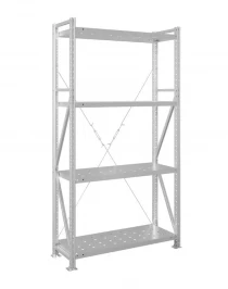Стеллаж MS U 2000x1200x500 4 полки (350 кг, перф) Стеллаж MS U 2000x1200x500 4 полки (350 кг, перф)