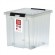 Контейнер Rox Box Original 50 (500х390х390 мм с крышкой и клипсами, на роликах, прозрачный) купить в Ростове-на-Дону