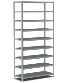Стеллаж металлический Титан МС-500 1800х1200х400 9 полок Стеллаж металлический Титан МС-500 1800х1200х400 9 полок