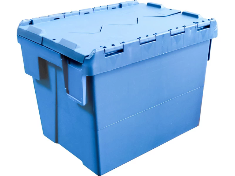 Ящик 400х300х306 сплошной, с крышкой синий купить в Ростове-на-Дону Ящик 400х300х306 сплошной, с крышкой синий купить в Ростове-на-Дону