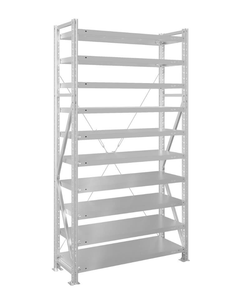Стеллаж MS U 3000x1200x400 10 полок (180 кг, металл) купить в Ростове-на-Дону