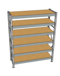 Стеллаж грузовой СГР 3000x2100x400 6 полок (ДСП) Стеллаж грузовой СГР 3000x2100x400 6 полок (ДСП)