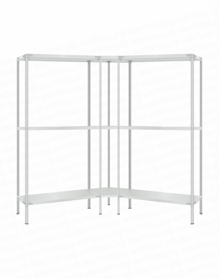 Стеллаж угловой 2000х1800х1800 (3 яруса глубиной 600мм) купить в Ростове-на-Дону