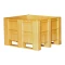 BoxPallet 1200x1000x740 мм сплошной на полозьях желтый