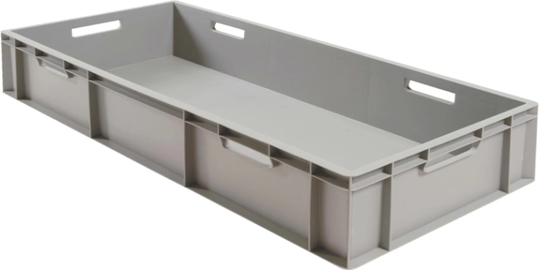 Ящик 1000х400х230 сплошной, с ручками, дно с усилением, серый B-4022 купить в Ростове-на-Дону Ящик 1000х400х230 сплошной, с ручками, дно с усилением, серый B-4022 купить в Ростове-на-Дону