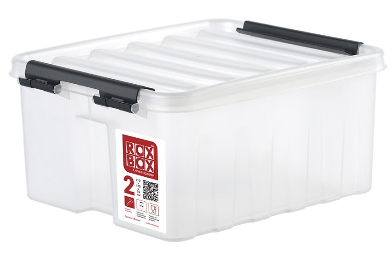 Контейнер Rox Box Original 2 (210х170х95 мм с крышкой и клипсами прозрачный) купить в Ростове-на-Дону