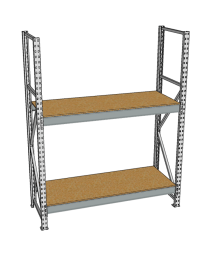 Стеллаж грузовой СГР 2500x900x1000 2 полки (ДСП) Стеллаж грузовой СГР 2500x900x1000 2 полки (ДСП)