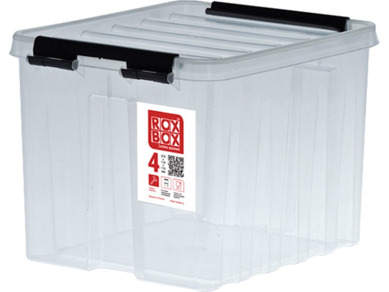 Контейнер Rox Box Original 4 (210х170х175 мм с крышкой и клипсами прозрачный) купить в Ростове-на-Дону