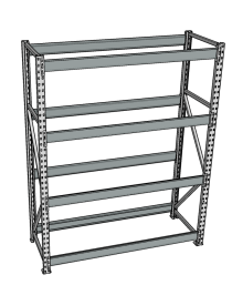 Стеллаж грузовой СГР 2500x1200x500 4 полки (без настила) Стеллаж грузовой СГР 2500x1200x500 4 полки (без настила)