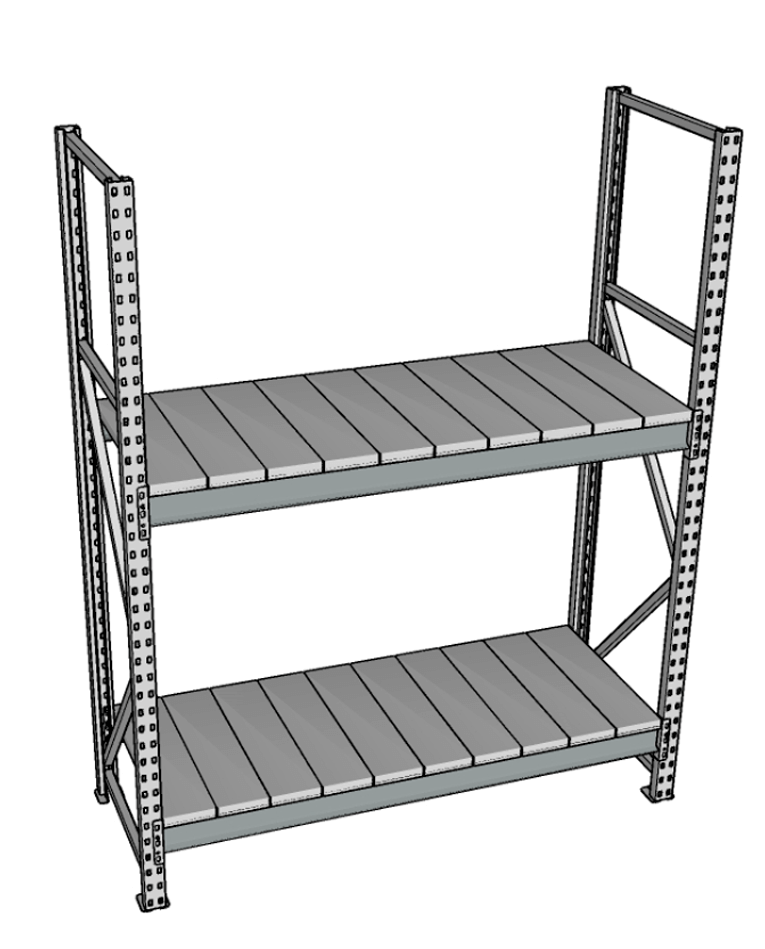 Стеллаж грузовой СГР 2000x1200x800 2 полки (металл) купить в Ростове-на-Дону