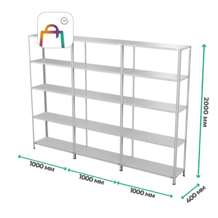Стеллаж ПВЗ Сбер 2000х3000х400 5 полок купить в Ростове-на-Дону