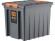 Контейнер особопрочный Rox Box PRO 50 (500х390х390 мм с крышкой и клипсами, на роликах, антрацит) купить в Ростове-на-Дону