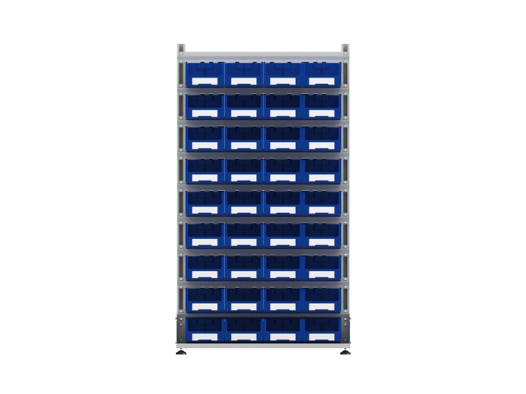 Стеллаж для пластиковых лотков SORTEX односторонний 1800x1000x450.03 купить в Ростове-на-Дону Стеллаж для пластиковых лотков SORTEX односторонний 1800x1000x450.03 купить в Ростове-на-Дону