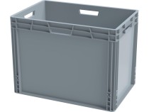 Ящик 600х400х440 cплошной, усиленное дно, цв. серый Ящик 600х400х440 cплошной, усиленное дно, цв. серый