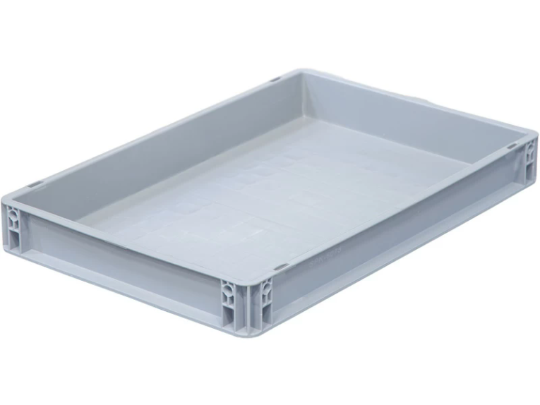 Ящик 600х400х75 сплошной, усиленное дно, цв. серый купить в Ростове-на-Дону Ящик 600х400х75 сплошной, усиленное дно, цв. серый купить в Ростове-на-Дону