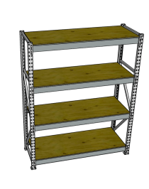 Стеллаж грузовой СГР 2000x1800x600 4 полки (фанера) Стеллаж грузовой СГР 2000x1800x600 4 полки (фанера)