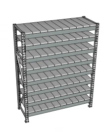 Стеллаж грузовой СГР 2500x900x400 8 полок (металл)