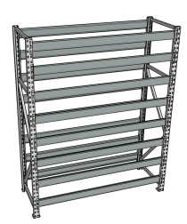 Стеллаж грузовой СГР 2000x900x500 8 полок (без настила)