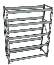 Стеллаж грузовой СГР 2500x900x800 5 полок (без настила) Стеллаж грузовой СГР 2500x900x800 5 полок (без настила)
