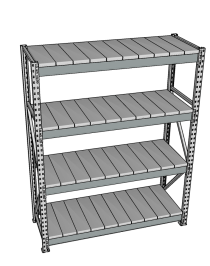 Стеллаж грузовой СГР 2500x1200x500 4 полки (металл) Стеллаж грузовой СГР 2500x1200x500 4 полки (металл)